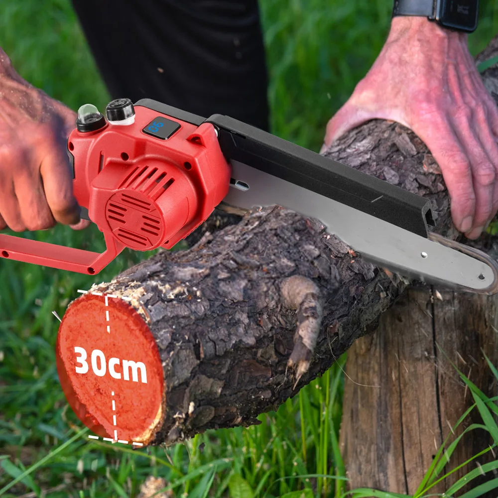 ONEVAN 8 Inch Brushless Electric Chainsaw Cordless Portable Electric Saw Woodworking Power Tool For Makita 18V Battery Pin