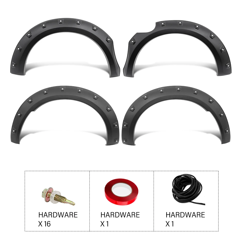 Pocket Style Fender Flares For Nissan Navara D40 2006 2007 2008 2009 2010 2011 2012 2013 2014 Wheel Arch 4X4 Car Accessories