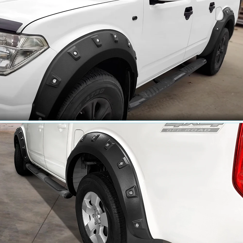 Pocket Style Fender Flares For Nissan Navara D40 2006 2007 2008 2009 2010 2011 2012 2013 2014 Wheel Arch 4X4 Car Accessories