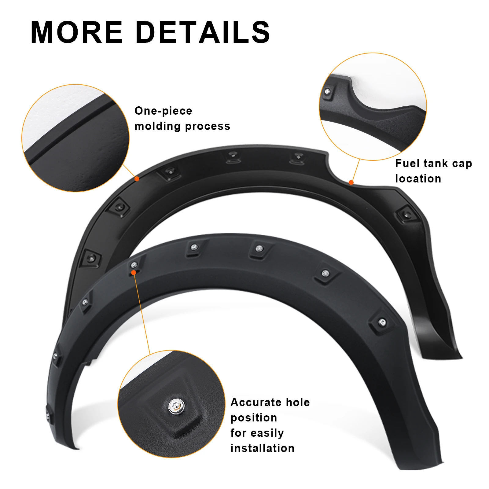 Pocket Style Fender Flares For Nissan Navara D40 2006 2007 2008 2009 2010 2011 2012 2013 2014 Wheel Arch 4X4 Car Accessories