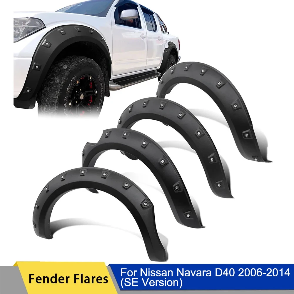 Pocket Style Fender Flares For Nissan Navara D40 2006 2007 2008 2009 2010 2011 2012 2013 2014 Wheel Arch 4X4 Car Accessories