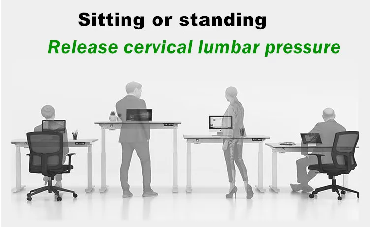 【EU Stock】RATTM MOTOR Two Foot Dual Motor Electric Height Adjustable Lifting Table Sit/Standing Desk Frame White/Black