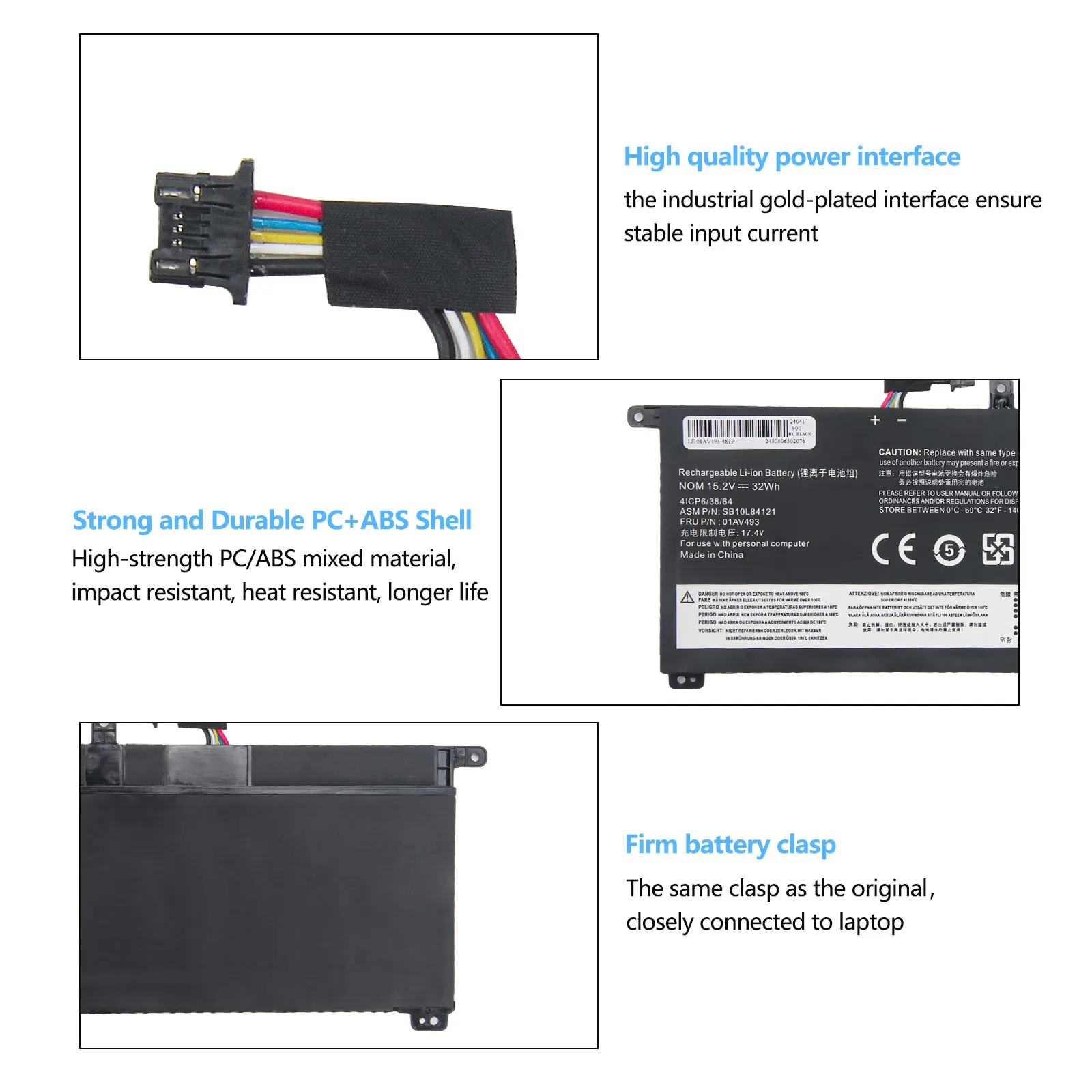 Oyomba 01AV493 Laptop Battery for Lenovo ThinkPad T570 T580 P51S P52S Series 00UR890 00UR892 SB10L84121 15.2V 32Wh 4Cell