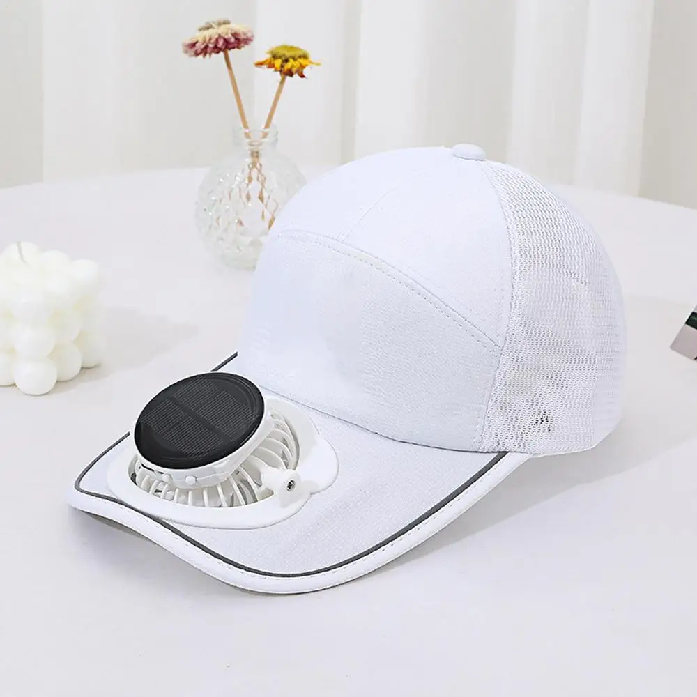 Summer Outdoor Sports Hats Sunscreen Solar Powered Fan Hat Sun Protection Hat with Solar Cool Fan Bicycling Climbing Hat