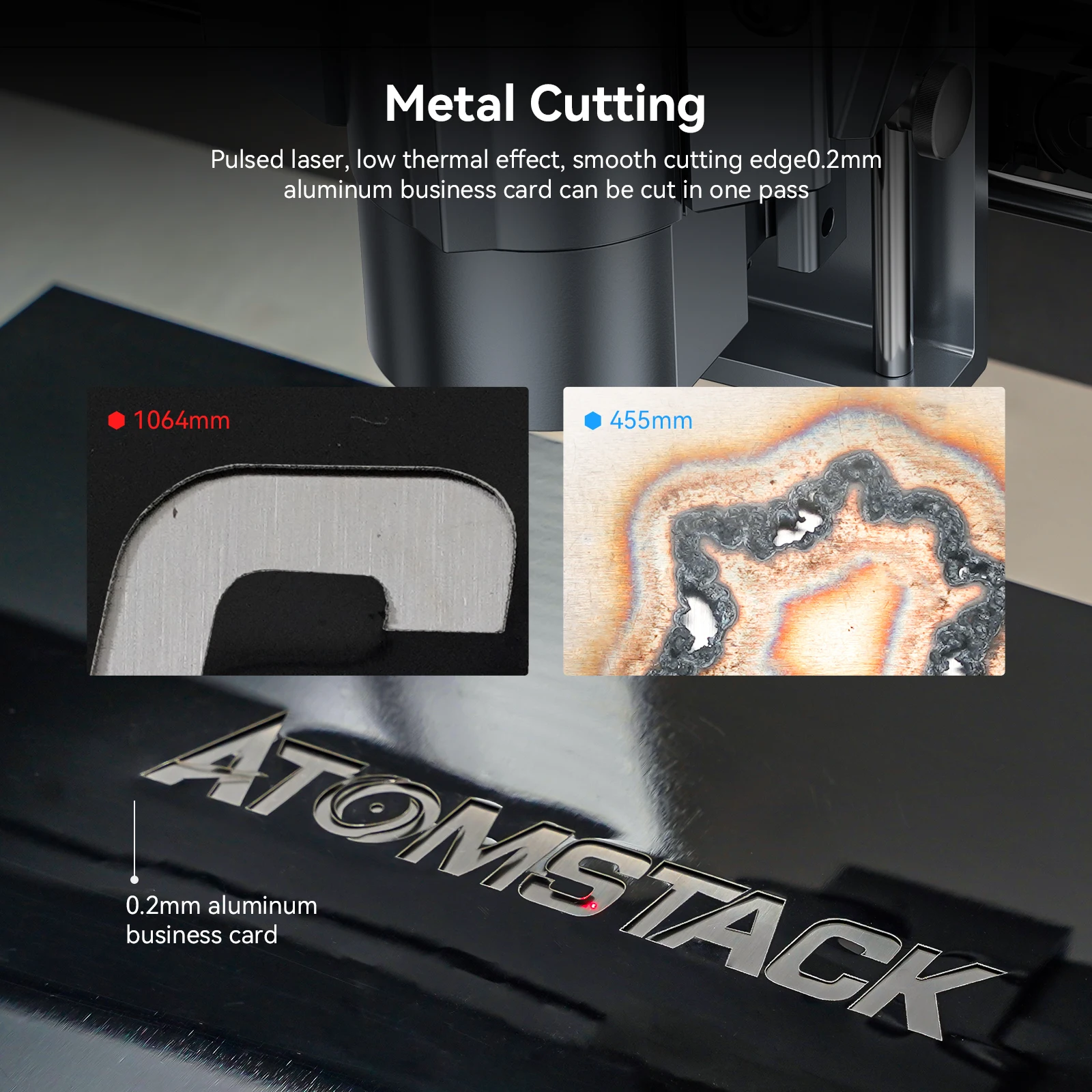 AtomStack A20 Pro 1064nm Infrared Laser Maker 20W Fiber Laser Marking Engraving Machine Metal Cutting Engraver 40x40cm Work Area