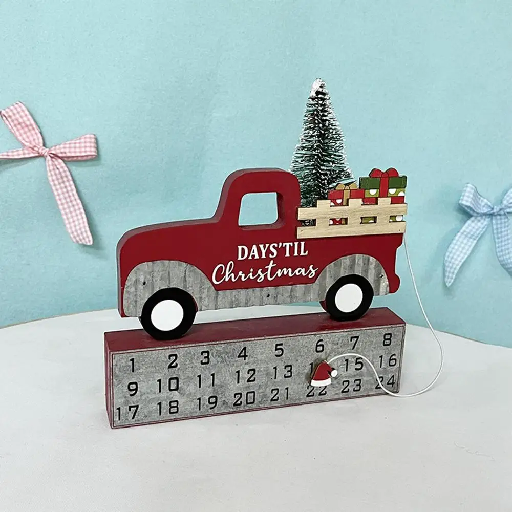 Wooden Calendar 24 Days Advent Calendar Table Sign Reusable Wooden Count Down Decoration Home Decor Table Centerpieces For Famil