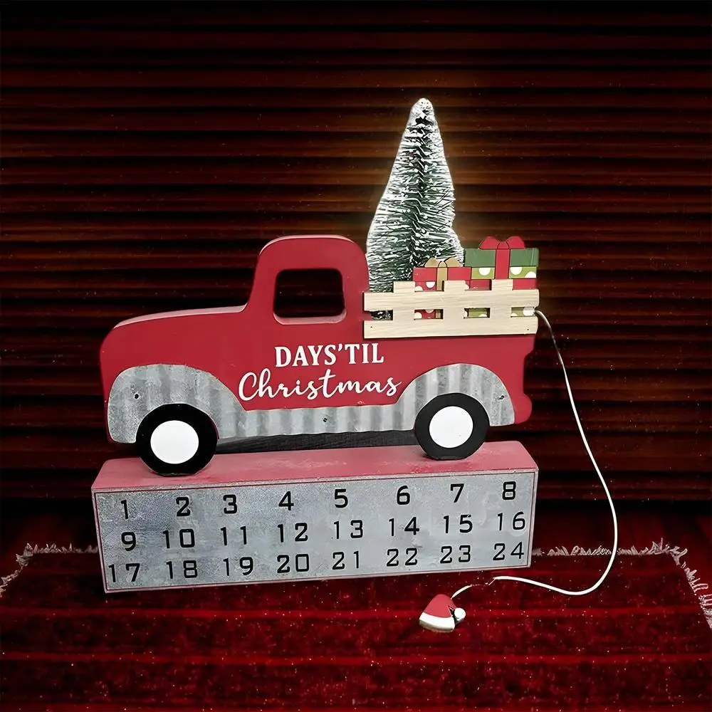 Wooden Calendar 24 Days Advent Calendar Table Sign Reusable Wooden Count Down Decoration Home Decor Table Centerpieces For Famil