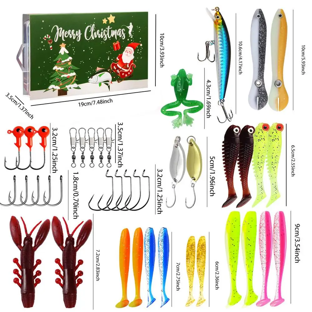 Fishing Advent Calendar Christmas Countdown Advent Calendar Fishing Lures Advent Fishing Calendar 2024 forFather's Day Christmas