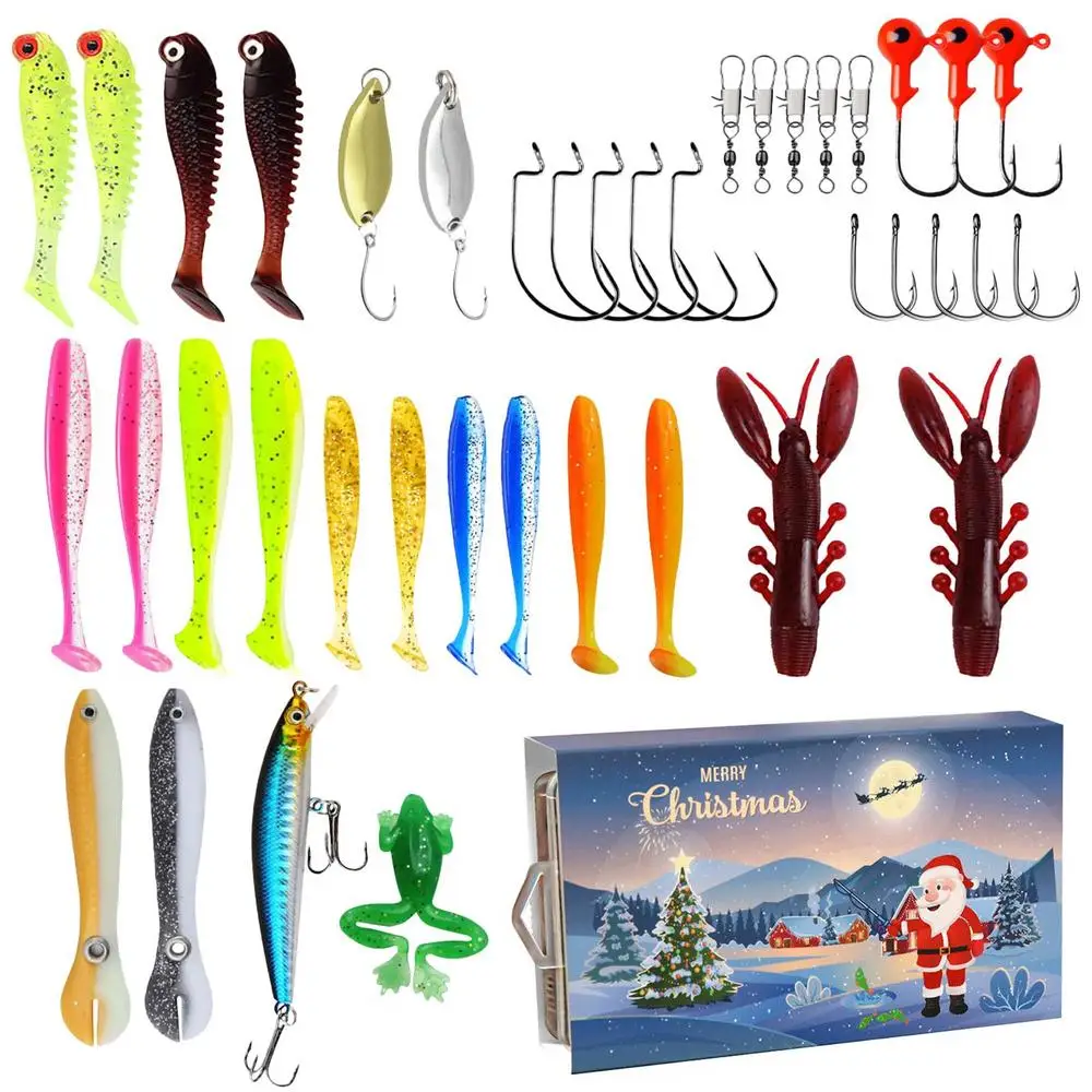 Fishing Advent Calendar Christmas Countdown Advent Calendar Fishing Lures Advent Fishing Calendar 2024 forFather's Day Christmas