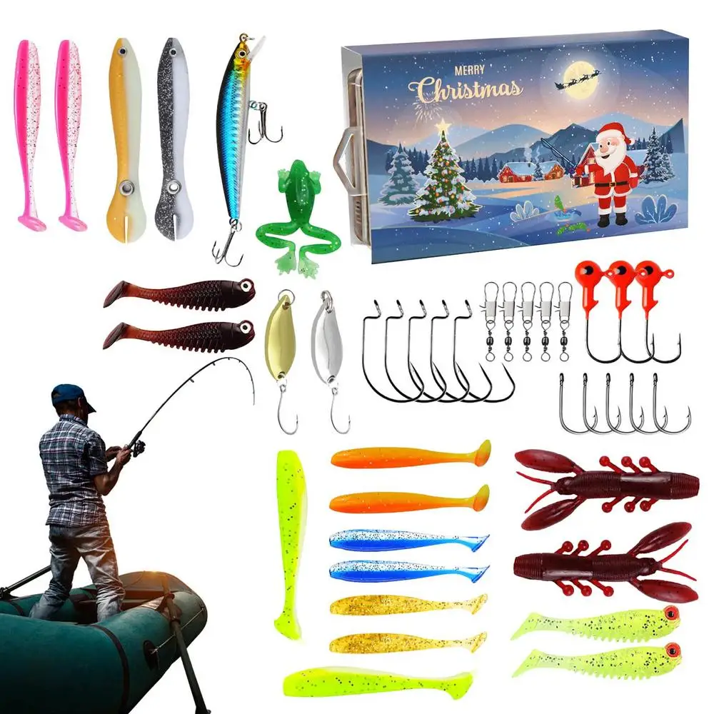 Fishing Advent Calendar Christmas Countdown Advent Calendar Fishing Lures Advent Fishing Calendar 2024 forFather's Day Christmas