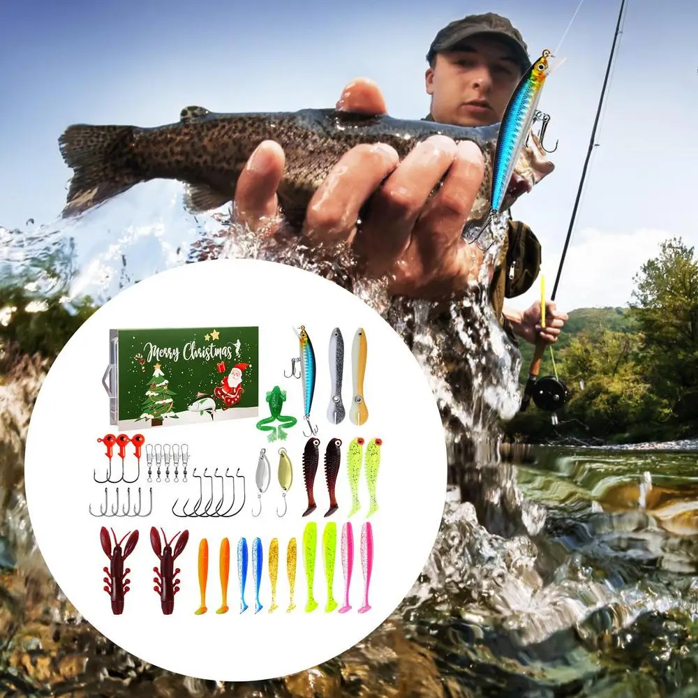 Fishing Advent Calendar Christmas Countdown Advent Calendar Fishing Lures Advent Fishing Calendar 2024 forFather's Day Christmas