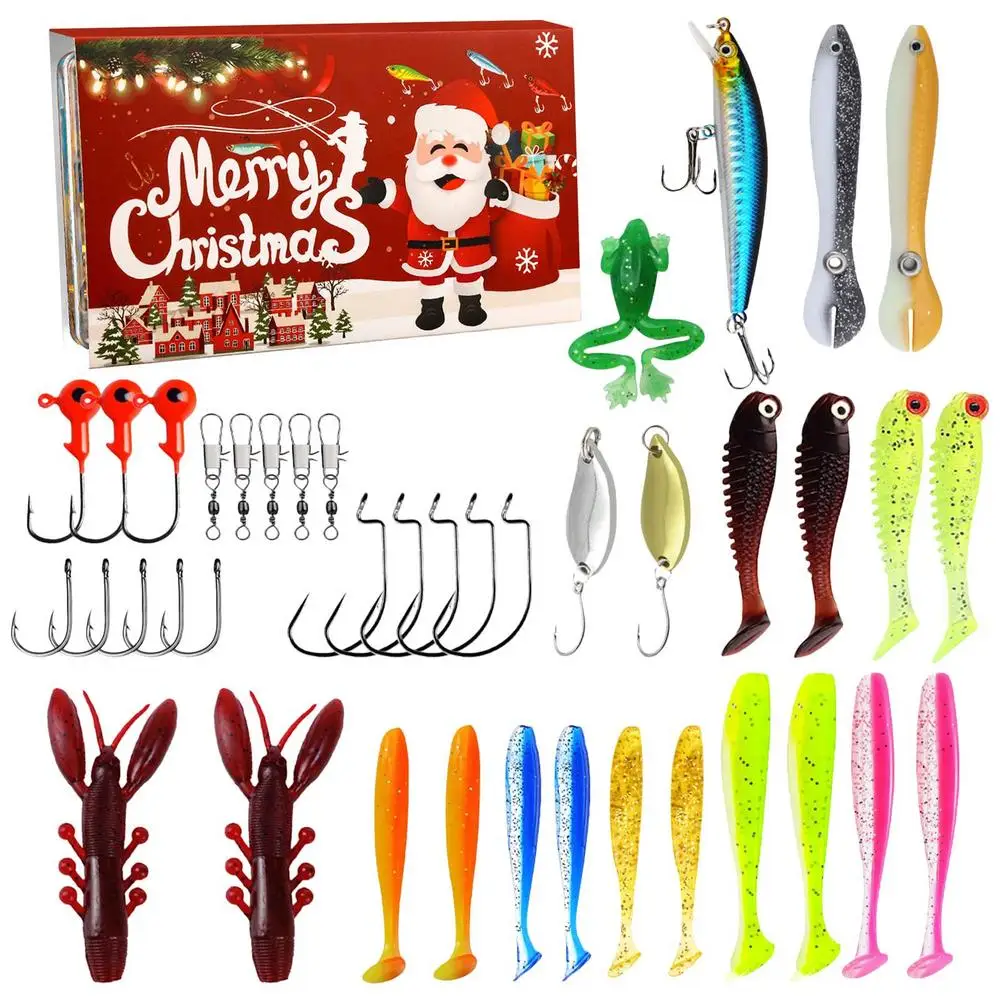 Fishing Advent Calendar Christmas Countdown Advent Calendar Fishing Lures Advent Fishing Calendar 2024 forFather's Day Christmas