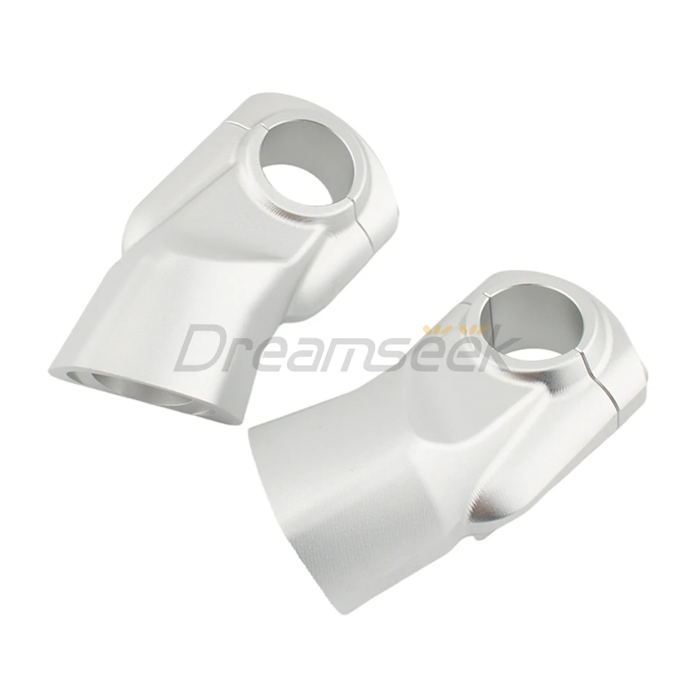 Silver Handlebar Riser Clamp Move Back for Triumph Rocket 3R 3GT 2019-2024 Motorcycle Handle Bar Mount Adapter Set CNC Aluminum
