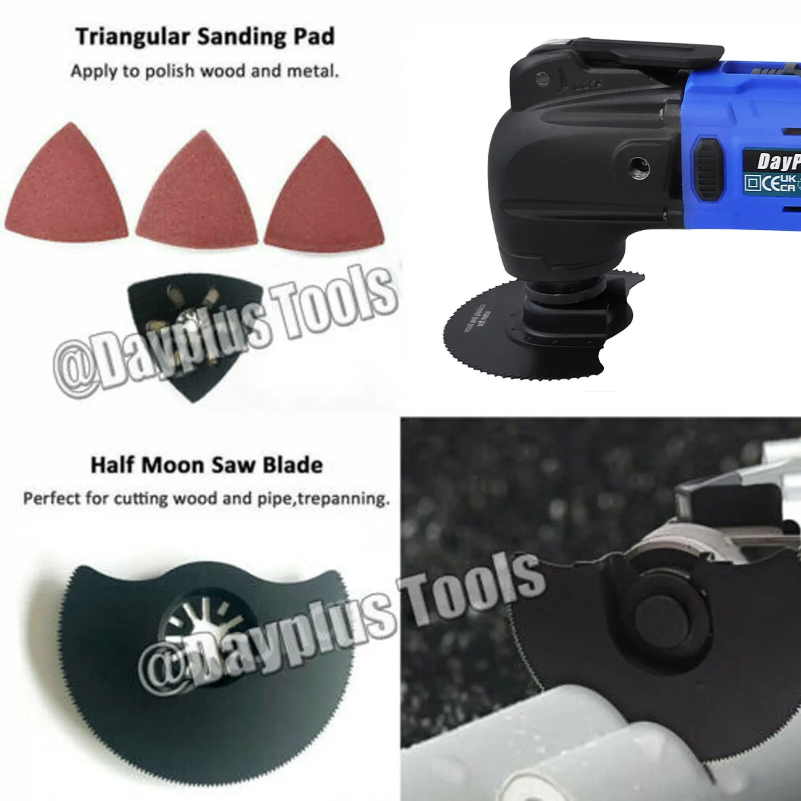 300W Cordless Oscillating Tool, Brushless Motor, 21V 1.5AH Battery, 20000RPM, Oscillating Angle:4°, 6 Variable Speed