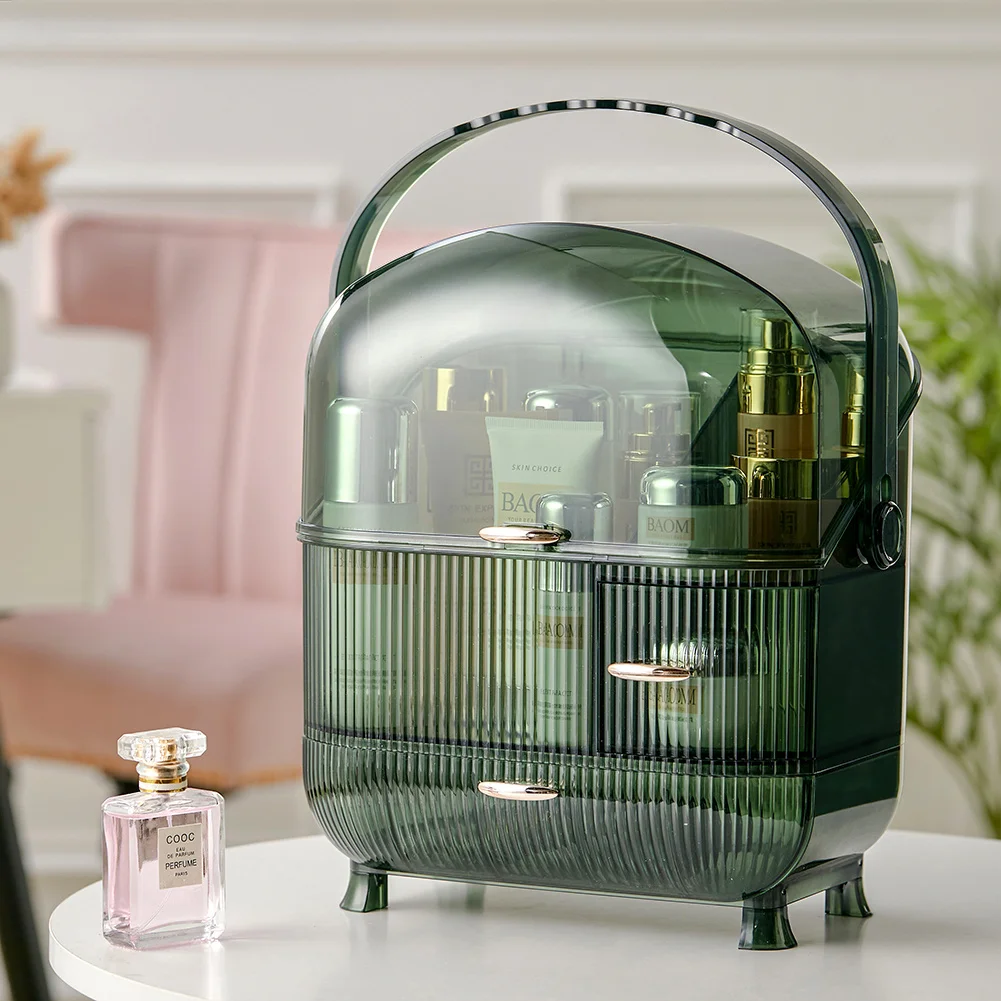 Green Large Dustproof Makeup Cosmetic Organizer