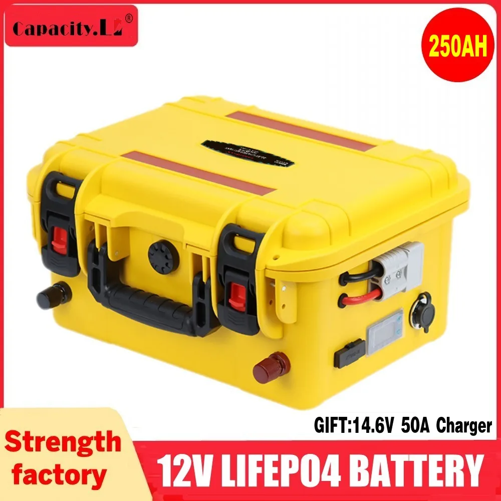 Lifepo4 Battery 12v 100ah 120Ah 200Ah 300Ah 6000+ Cycle Rechargeable Battery Built-in BMS Bluetooth for Solar RV  Fish Finder
