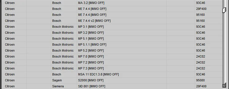 IMMO Service Tool V1.2 Cars immobilizers IMMO OFF Dump to Pin Software has a built-in database with information and photos