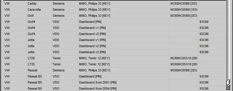 IMMO Service Tool V1.2 Cars immobilizers IMMO OFF Dump to Pin Software has a built-in database with information and photos