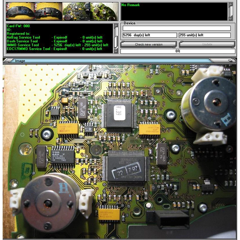 IMMO Service Tool V1.2 Cars immobilizers IMMO OFF Dump to Pin Software has a built-in database with information and photos