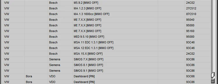 IMMO Service Tool V1.2 Cars immobilizers IMMO OFF Dump to Pin Software has a built-in database with information and photos