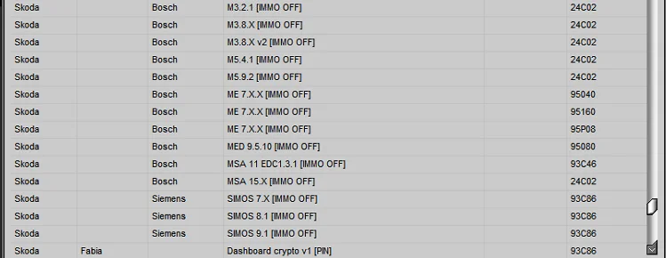 IMMO Service Tool V1.2 Cars immobilizers IMMO OFF Dump to Pin Software has a built-in database with information and photos