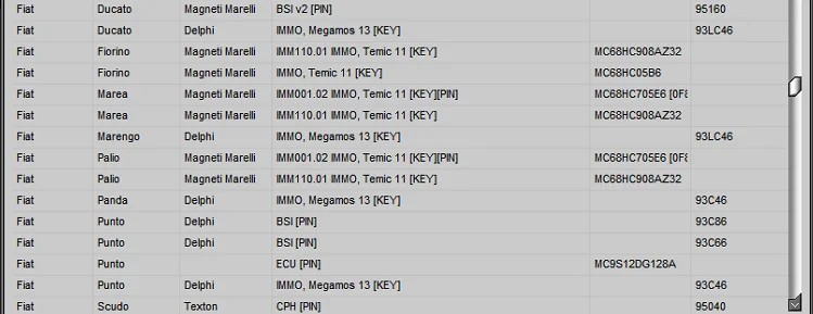 IMMO Service Tool V1.2 Cars immobilizers IMMO OFF Dump to Pin Software has a built-in database with information and photos