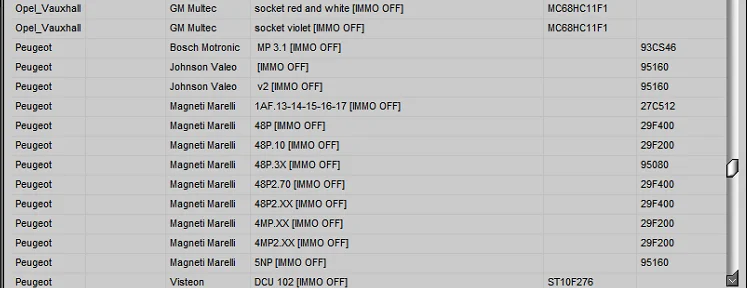 IMMO Service Tool V1.2 Cars immobilizers IMMO OFF Dump to Pin Software has a built-in database with information and photos