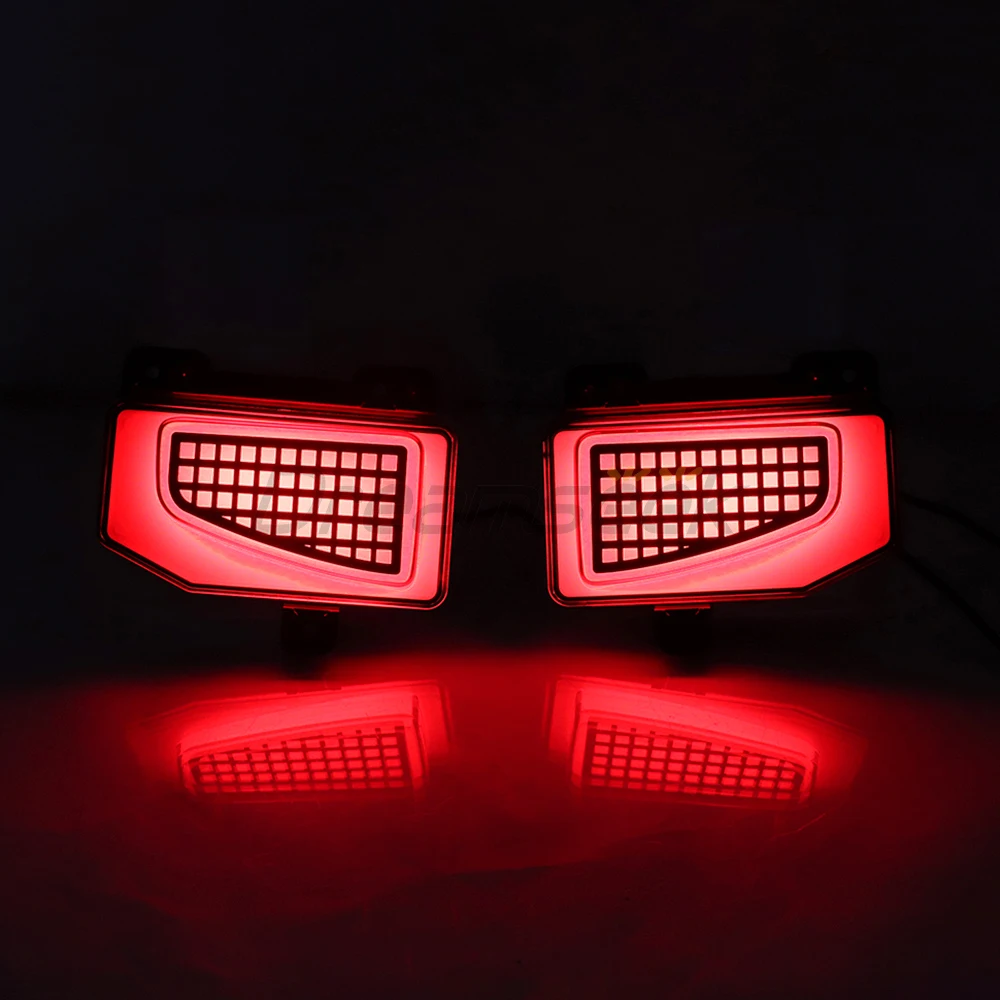 For Jeep Gladiator JT 2019 2020 2021 2022 2023 LED Rear Bumper Reflector Brake Driving Tail Light W/ Turn Signal Car Accessories