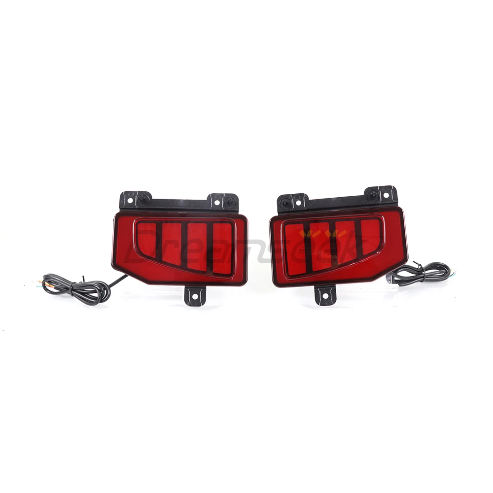 For Jeep Gladiator JT 2019 2020 2021 2022 2023 LED Rear Bumper Reflector Brake Driving Tail Light W/ Turn Signal Car Accessories