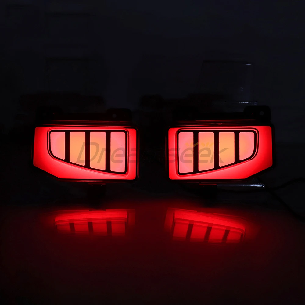 For Jeep Gladiator JT 2019 2020 2021 2022 2023 LED Rear Bumper Reflector Brake Driving Tail Light W/ Turn Signal Car Accessories