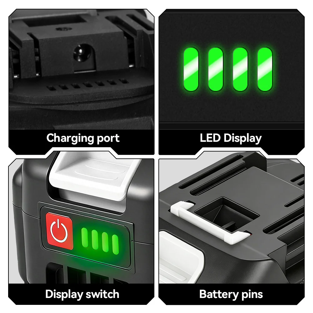 21V Rechargeable 21V Lithium Ion Battery 15000mah Li-lon Battery With Battery Indicator For 21V BL1850 BL1840 Power Tools