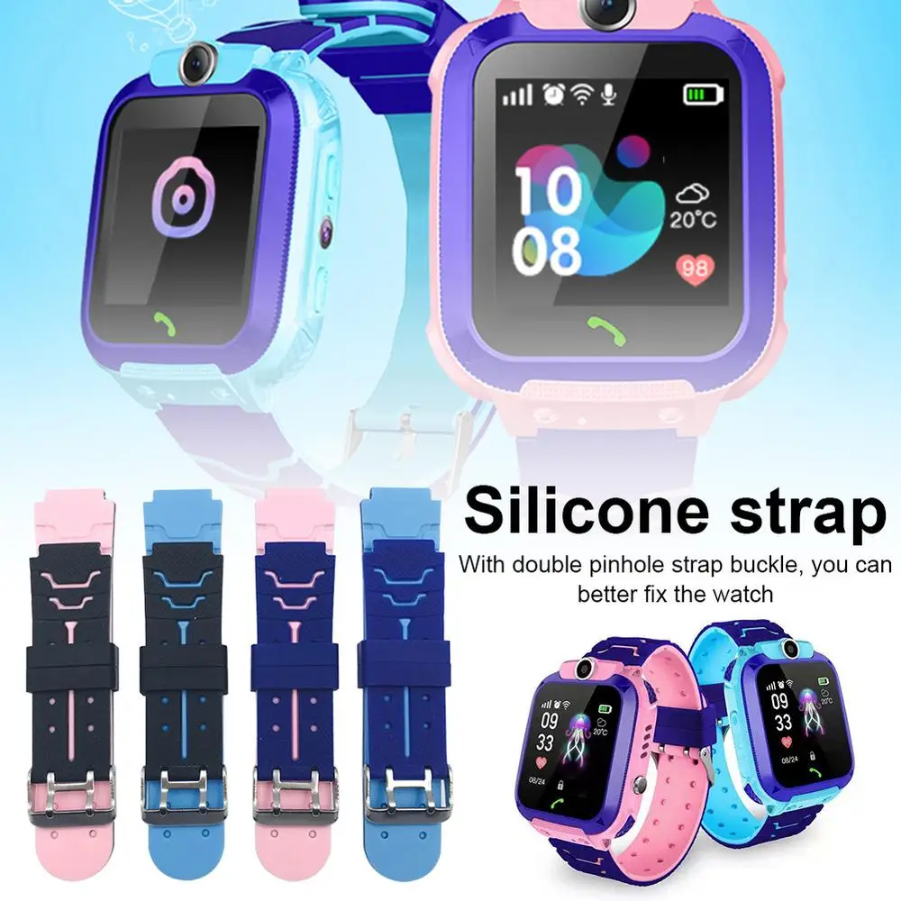 Children Kids Watchband Wrist Strap 16MM Silicone Belt Replacement For Child Kids Waterproof Sport Video Call Smart Watch 16mm
