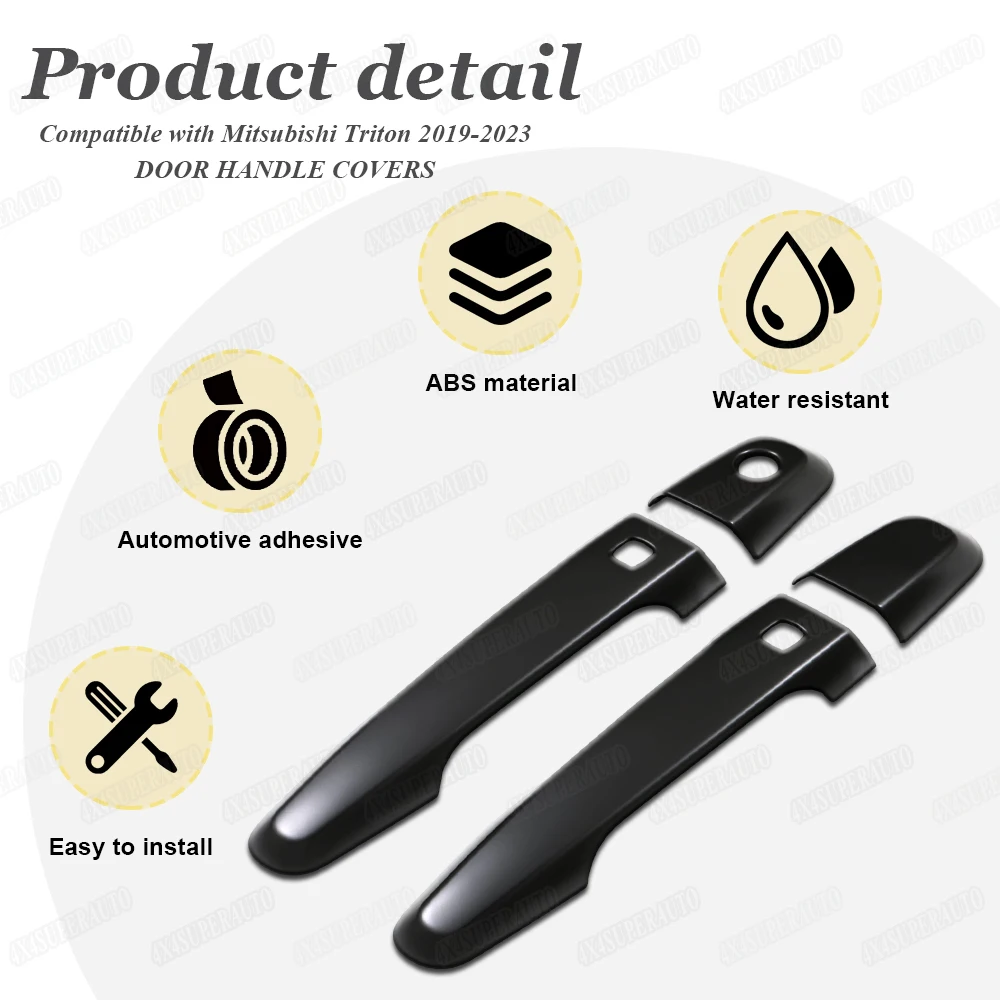 Door Handle Cover For Mitsubishi Pajero Sport 2015 2016 2017 2018 2019 2020 2021 2022 Exterior Door Handle Cover Car Accessories