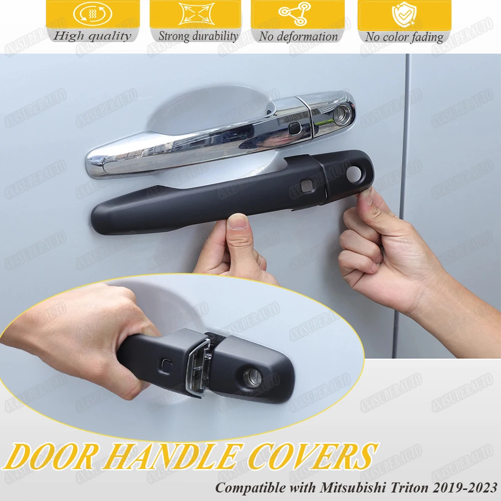 Door Handle Cover For Mitsubishi Pajero Sport 2015 2016 2017 2018 2019 2020 2021 2022 Exterior Door Handle Cover Car Accessories