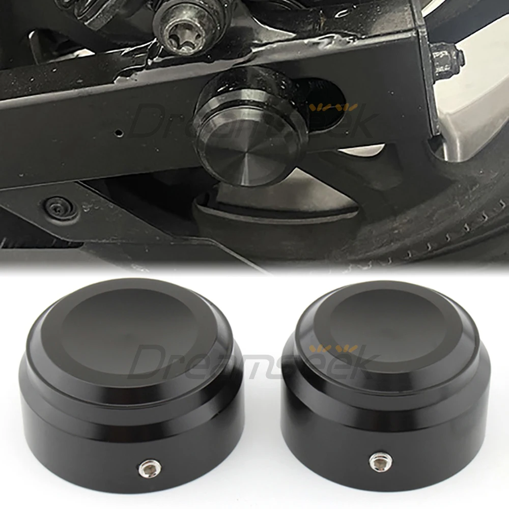2Pcs Black Rear Axle Cap for Harley Nightster 975 RH975 Special 2022 23 Motorcycle Axle Wheel Screw Nut Bolt Cover CNC Aluminum