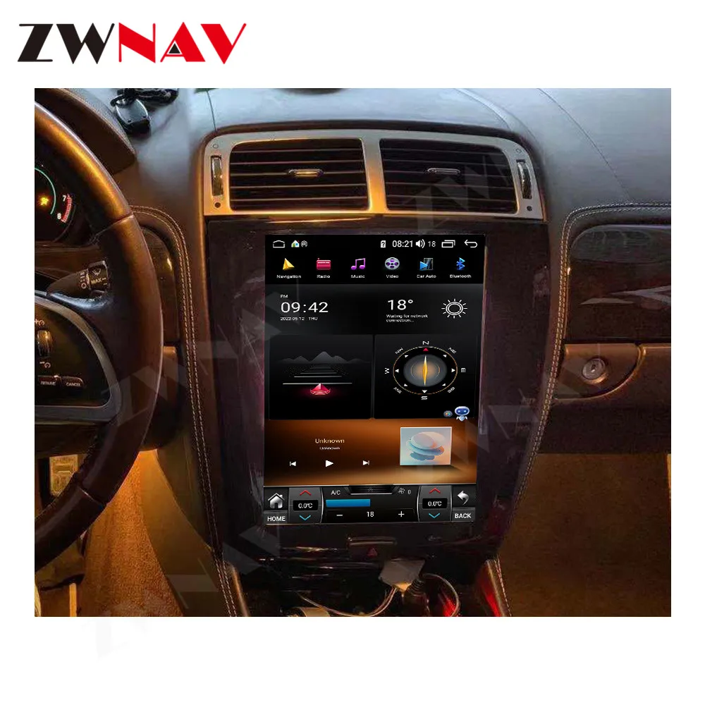 QualcommCar GPS radio Android 12 multimedia player For Jaguar XJ Tesa2004 2005 2006 2007 2008 carpaly upgradation Bluetooth