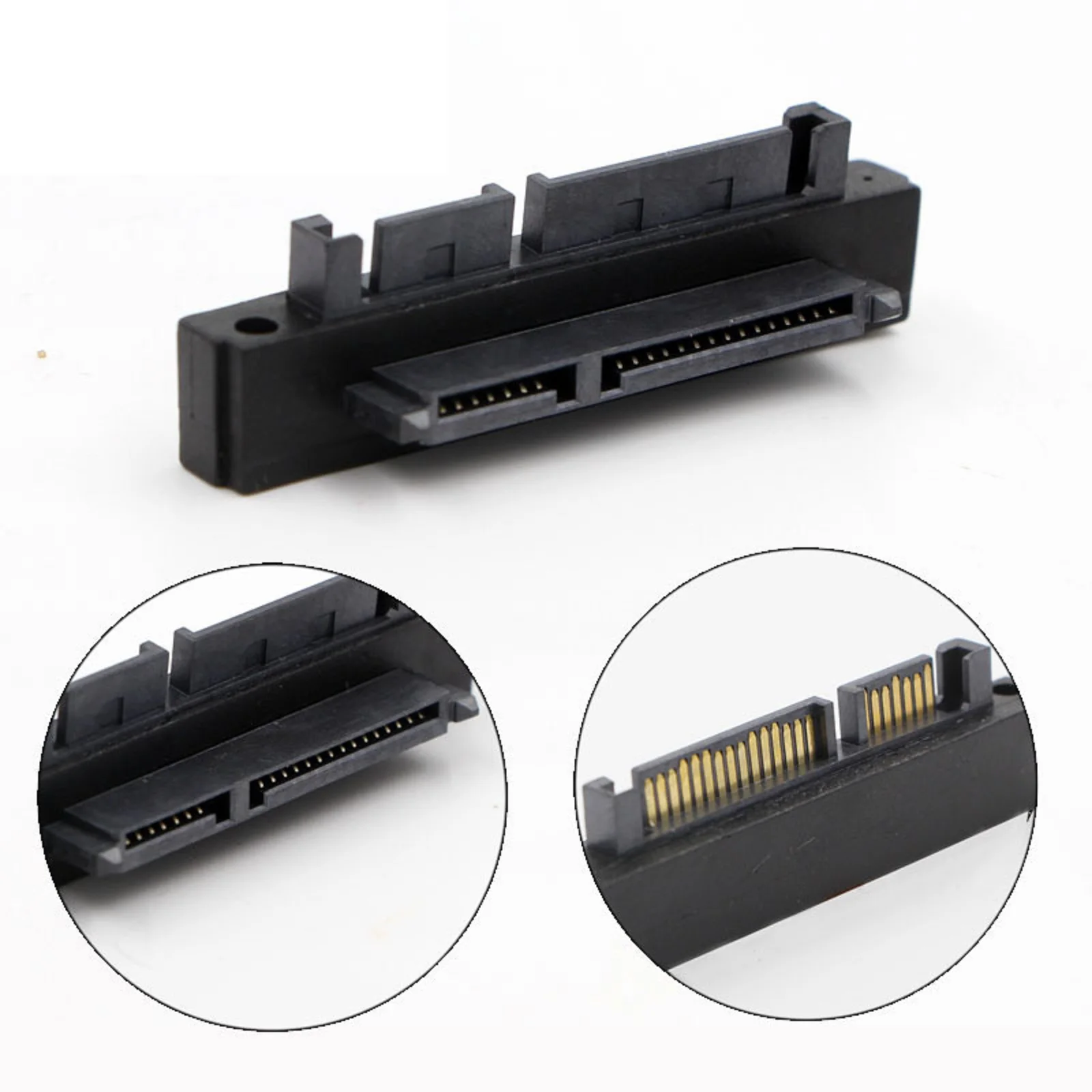 90 Degree Right Angled SATA 22Pin 7+15 Male to SATA 22Pin Female Port Adapter Extension Card For SATA HDD Hard Disk Convertor