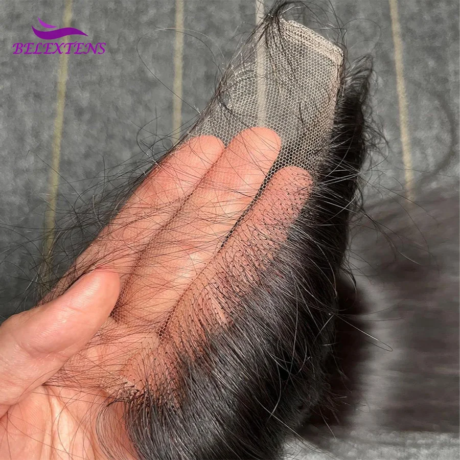 4x4/5x5/6x6 Transparent Lace Closure Pre Plucked Natural Hairline Brazilian Ramy Closure for Women 14-26 inch Straight Closure