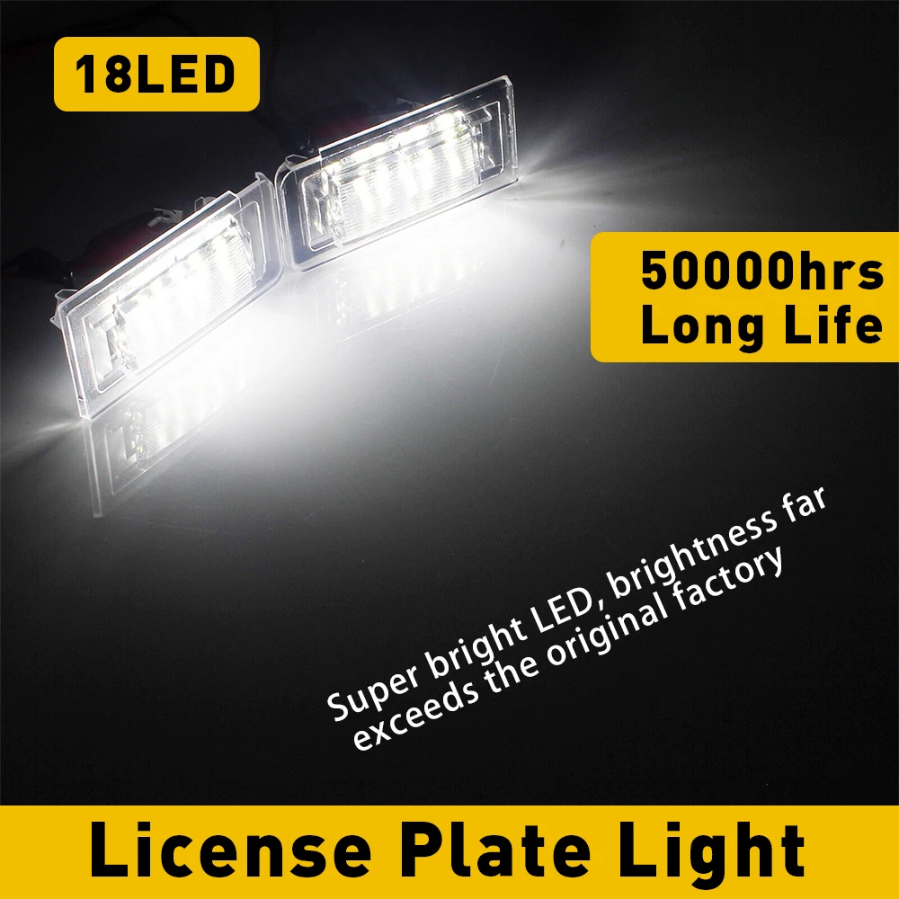 2Pcs Car License Plate Lights LED Lamp Auto Accessories For Audi TT MK1 8N 1998 1999 2000 2001 2002 2003-2006 Canbus Error Free