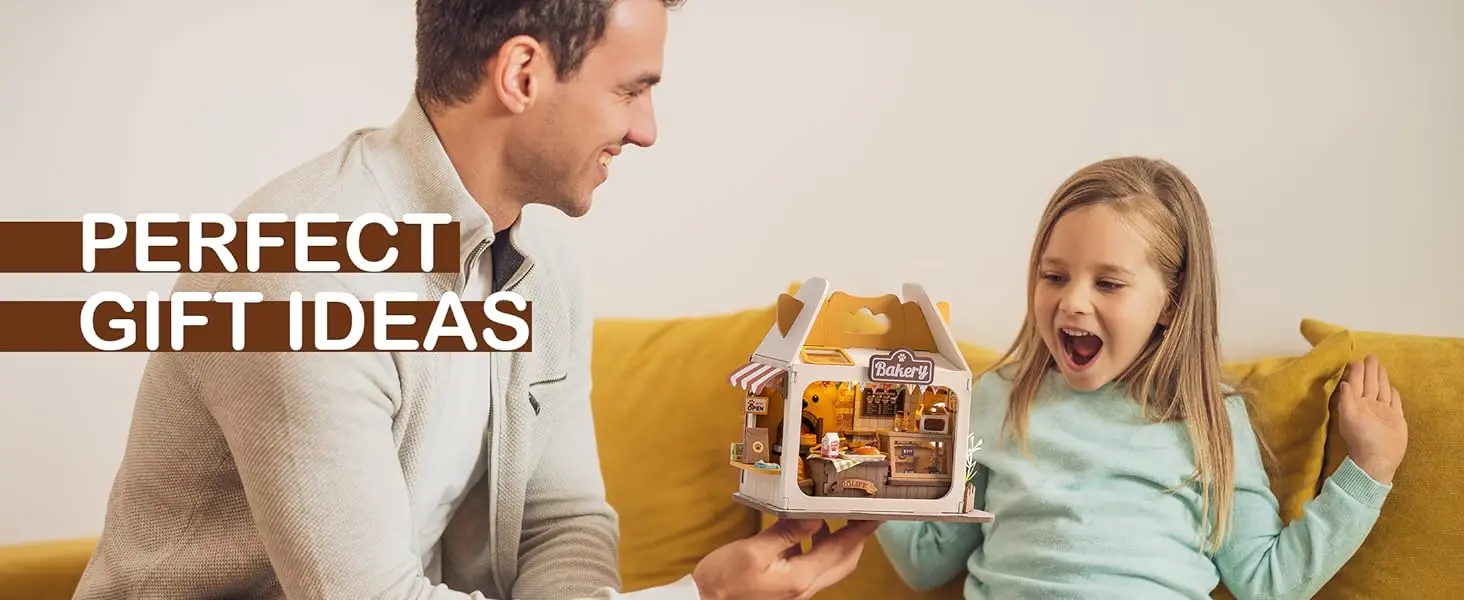 Rolife Food Box Shop Rolife Miniature Doll House DIY Miniature House Kit Diorama House Building Set with LED Room