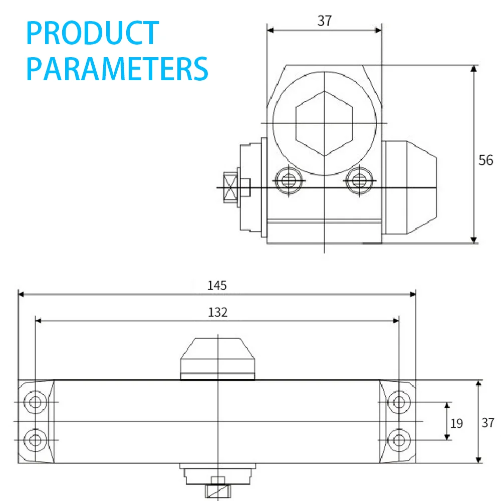 Automatic Door Closer Spring Hydraulic Buffer Metal Concealed Gate Closer Adjustable Speed Door Mute Closing 15 to 30KG