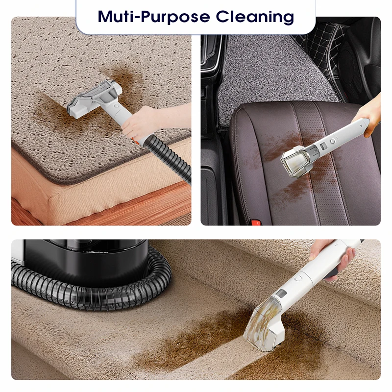 OMESER W07 Spot Cleaner 600W 15KPa Handheld Carpet Cleaner for Sofa Curtain Spray Suction Integrated Upholstery Clean Machine