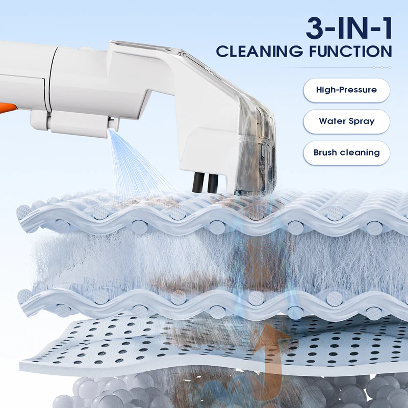 OMESER W07 Spot Cleaner 600W 15KPa Handheld Carpet Cleaner for Sofa Curtain Spray Suction Integrated Upholstery Clean Machine