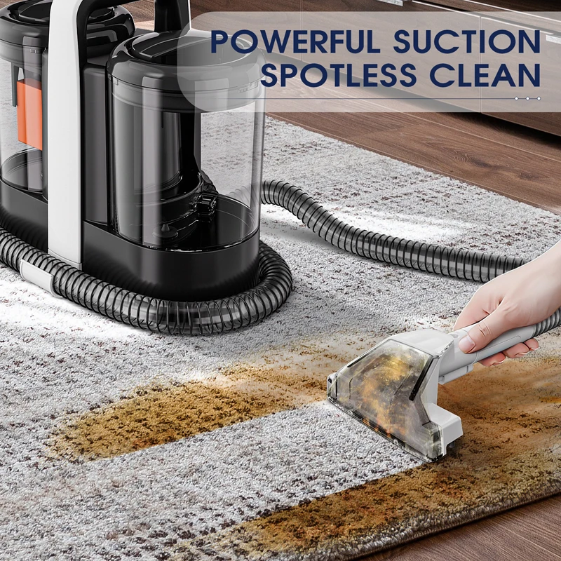 OMESER W07 Spot Cleaner 600W 15KPa Handheld Carpet Cleaner for Sofa Curtain Spray Suction Integrated Upholstery Clean Machine