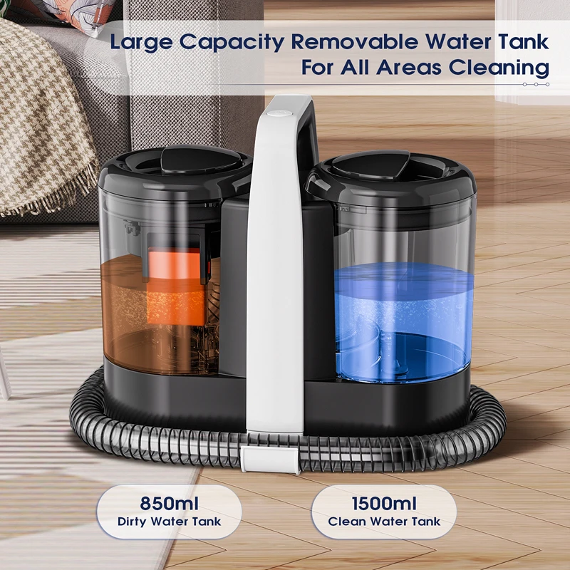 OMESER W07 Spot Cleaner 600W 15KPa Handheld Carpet Cleaner for Sofa Curtain Spray Suction Integrated Upholstery Clean Machine