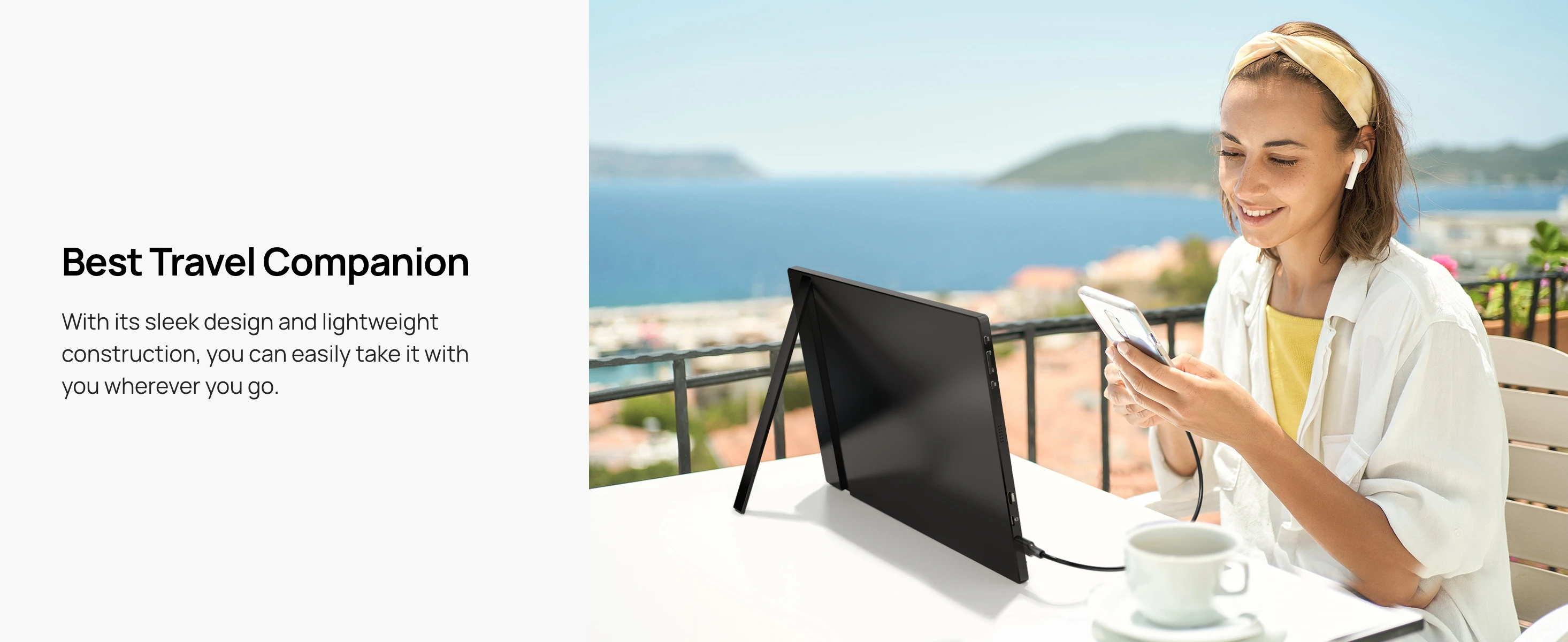 ARZOPA 15.6 inch Portable Monitor FHD 1080P IPS USB-C Mini-HDMI External Second Screen for Mac Laptop PC Switch Xbox PS4/5 Xbox