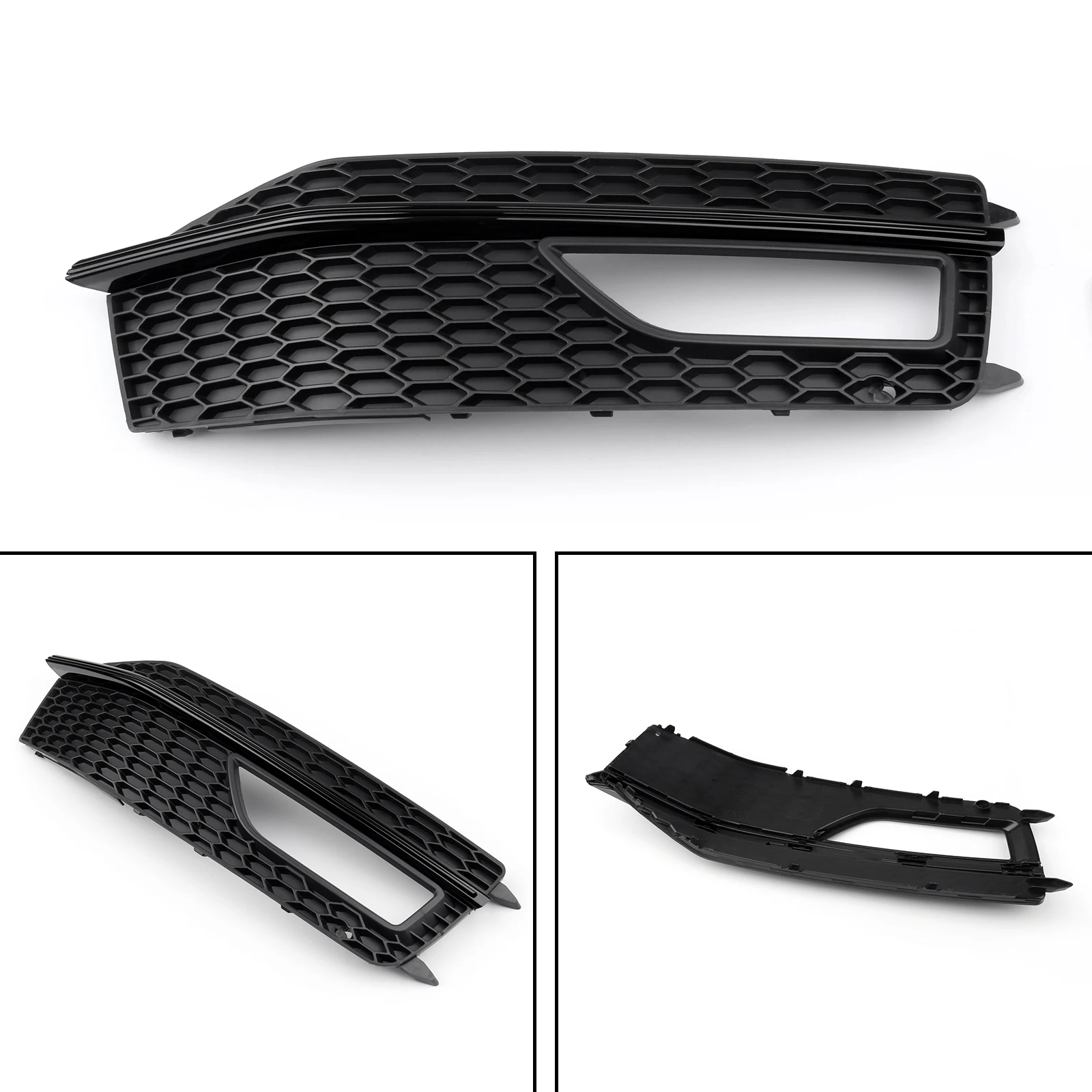 Artudatech 1Pair Bumper Fog Light Lamp Cover Grille Grill For Audi A4 S-line S4 2013-2015