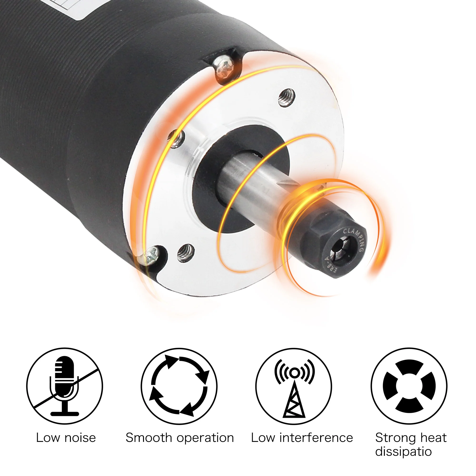 Air cooled DC Brushless Spindle Motor 400W 48V ER8 + 600W 60V Driver Without Hall CNC Router Milling Kit