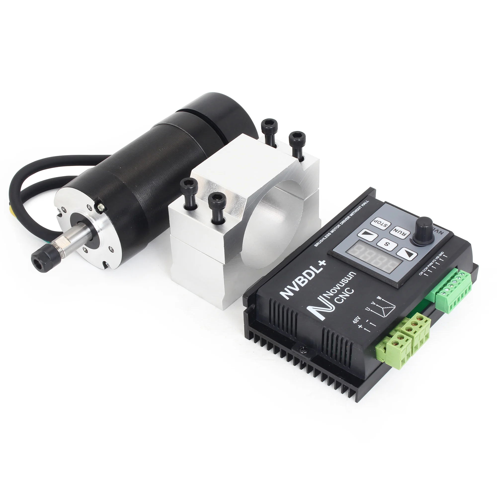 Air cooled DC Brushless Spindle Motor 400W 48V ER8 + 600W 60V Driver Without Hall CNC Router Milling Kit