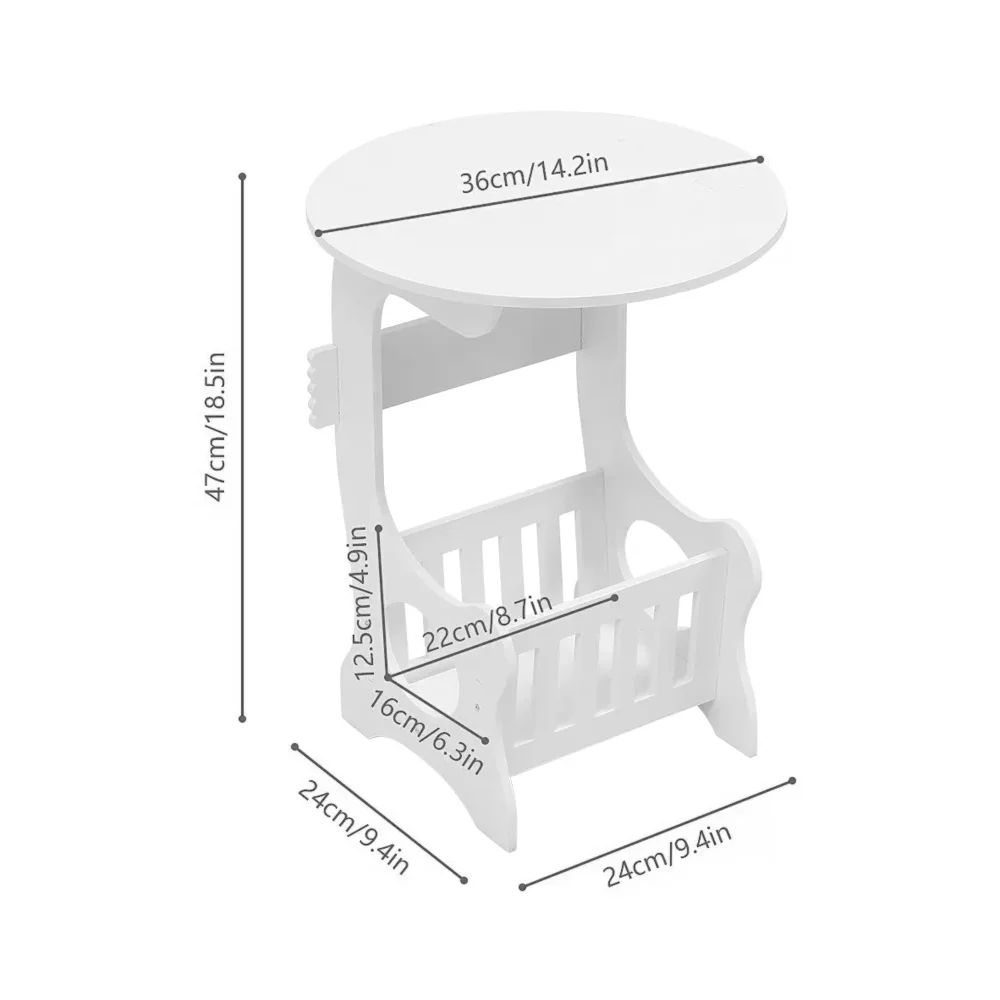 Bedside Table Mini Round Coffee Tea Table Nightstands for Bedroom Simple Small Cabinet Bedroom Furniture Bed Table
